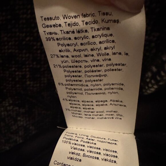 Marina Rinaldi Grey Wool & Alpaca Tweed Coat – Size 16 - Picture 16 of 16